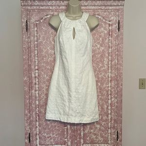 White House Black Market white dress with design